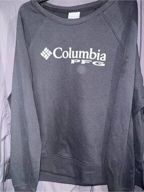 Columbia Black Sweatshirt with Teal Logo